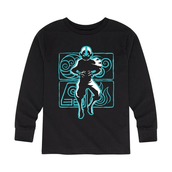 Avatar - The Last Airbender - Aang Airbending - Youth Long Sleeve Graphic T-Shirt
