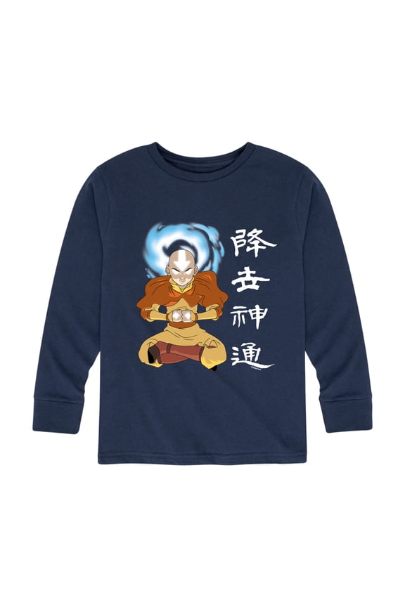 - Aang Avatar State - Youth Long Sleeve Graphic T-Shirt