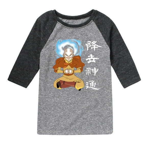 Avatar - The Last Airbender- Aang Avatar State - Youth Raglan Graphic T-Shirt