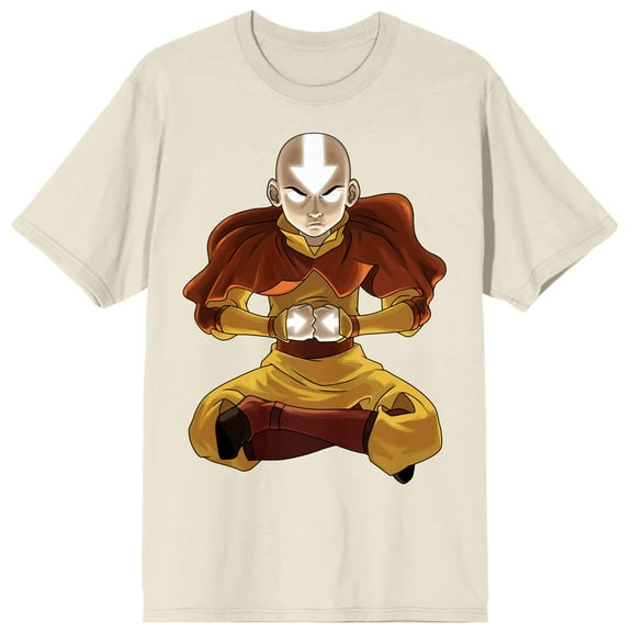 Avatar The Last Airbender Aang Charging Men's Natural Graphic Tee - M