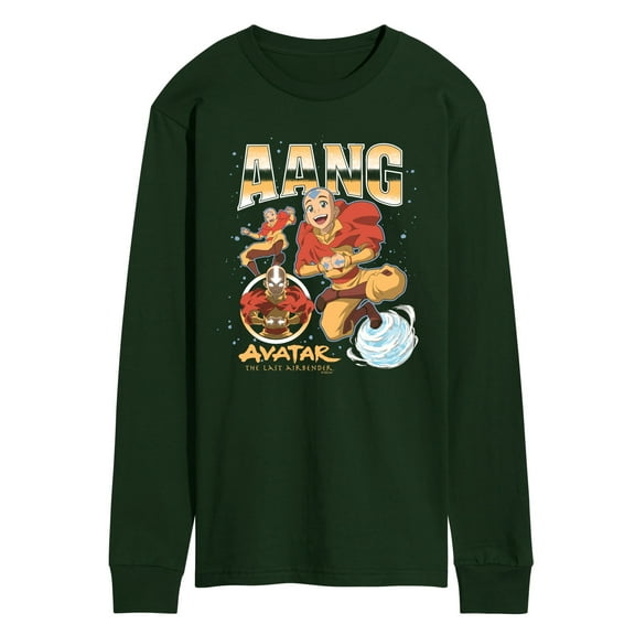 Avatar - The Last Airbender - Aang Collage -Men's Long Sleeve Graphic T-Shirt