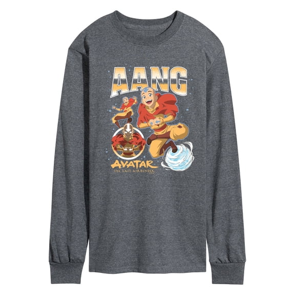 Avatar - The Last Airbender - Aang Collage -Men's Long Sleeve Graphic T-Shirt