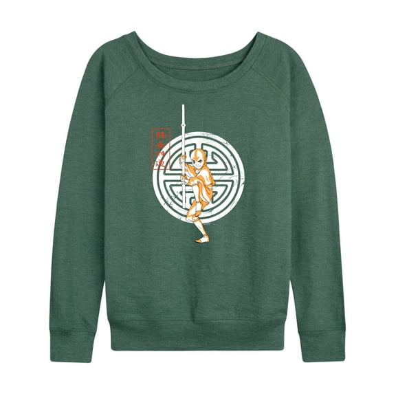 Avatar - The Last Airbender - Aang Crest - Women's Lightweight French Terry Long Sleeve Shirt