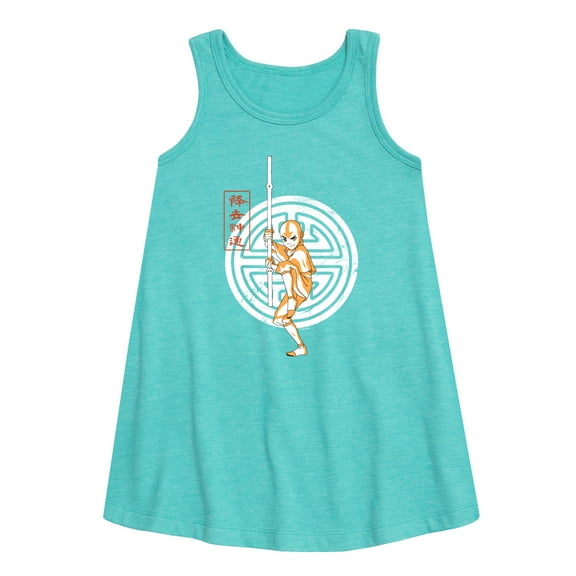 Avatar: The Last Airbender - Aang Crest - Youth Girls A-line Dress