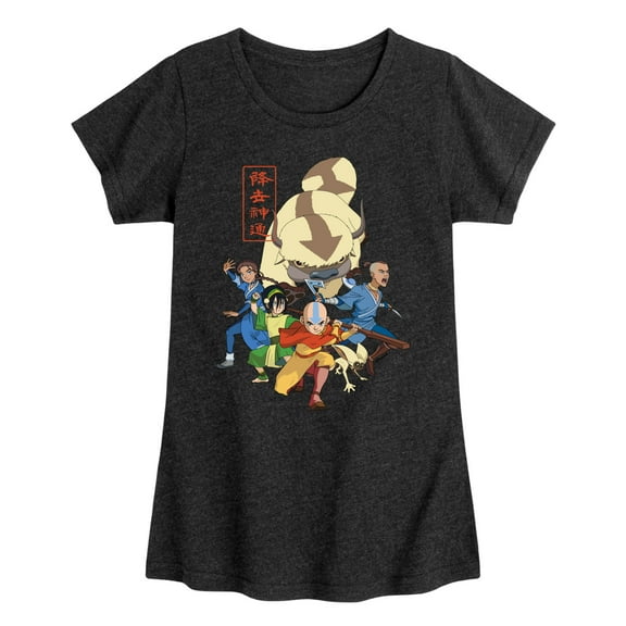 Avatar - The Last Airbender - Aang Group - Youth Girls Short Sleeve Graphic T-Shirt