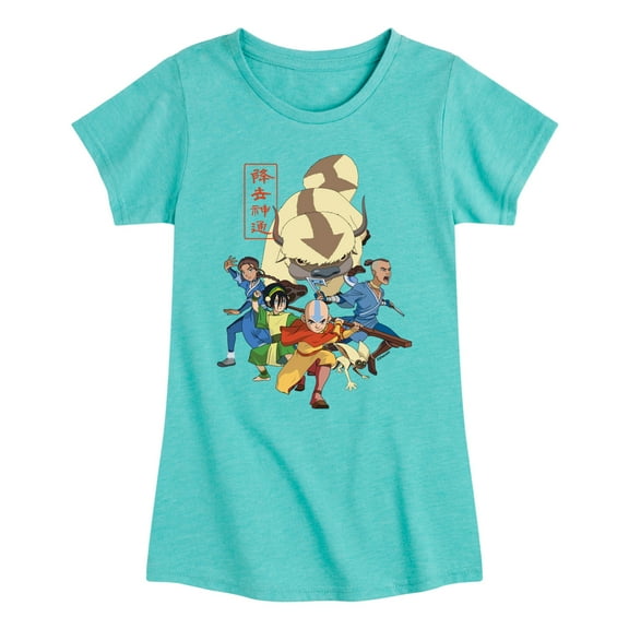 Avatar - The Last Airbender - Aang Group - Youth Girls Short Sleeve Graphic T-Shirt
