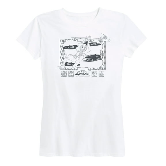 Avatar - The Last Airbender - Aang Happy Flying - Women's Short Sleeve Graphic T-Shirt