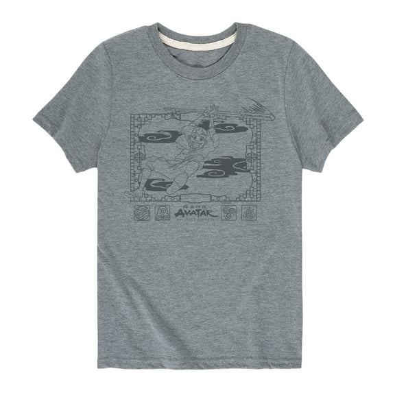 Avatar - The Last Airbender - Aang Happy Flying - Youth Short Sleeve Graphic T-Shirt