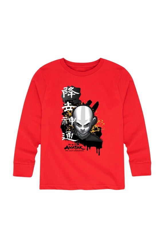 - Aang Ink Splatter - Youth Long Sleeve Graphic T-Shirt