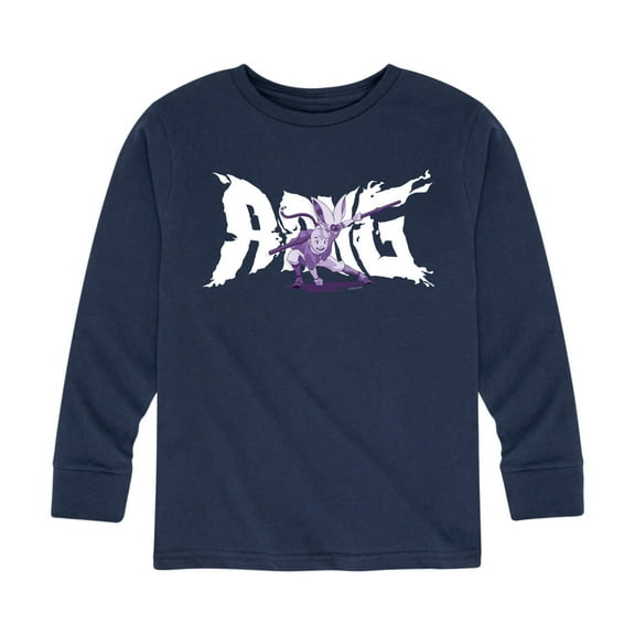 Avatar - The Last Airbender - Aang Momo Happy - Youth Long Sleeve Graphic T-Shirt
