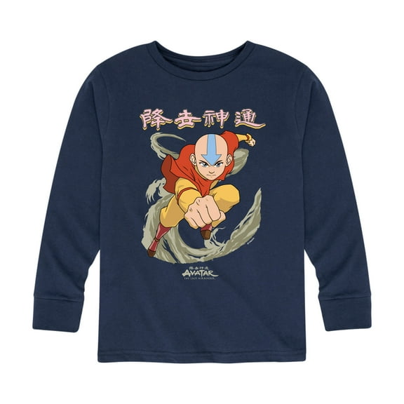 Avatar - The Last Airbender - Aang Wind - Youth Long Sleeve Graphic T-Shirt