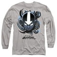 thumbnail image 1 of Avatar The Last Airbender Airbender Blue and Black Kanji Unisex Adult Long-Sleeve T Shirt (Medium) Athletic Heather, 1 of 2