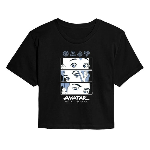 Avatar - The Last Airbender - Airbenders -Juniors Cropped Short Sleeve Graphic T-Shirt