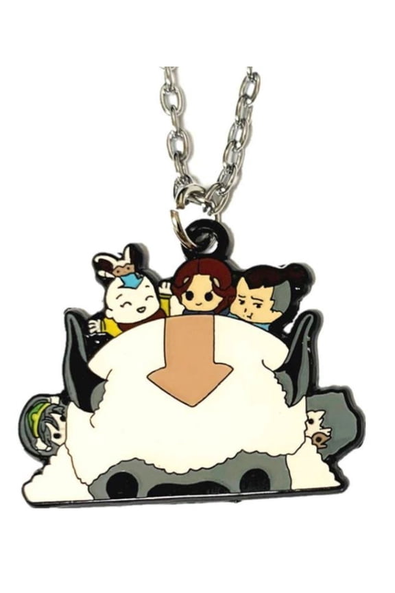 Avatar The Last Airbender Appa And Group Metal Pendant Necklace