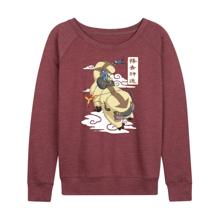 Avatar The Last Airbender Appa Flying Women s Lightweight French Terry Pullover