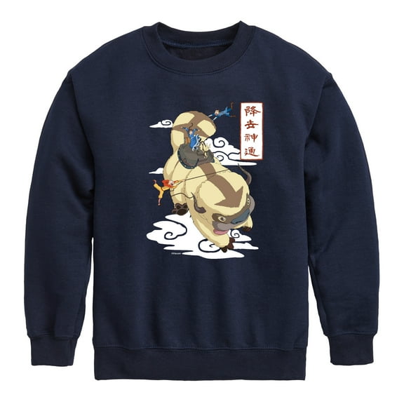 Avatar - The Last Airbender - Appa Flying - Youth Crewneck Fleece Sweatshirt