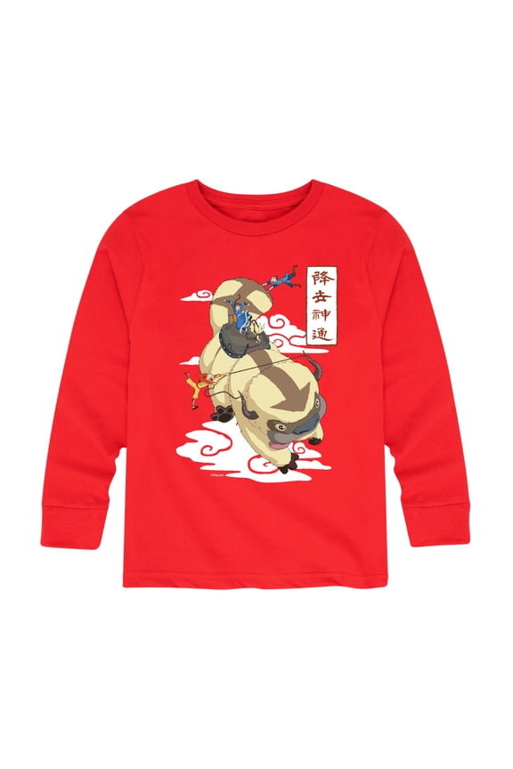 - Appa Flying - Youth Long Sleeve Graphic T-Shirt