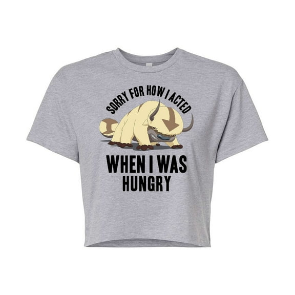 Avatar - The Last Airbender - Appa Hungry - Juniors Cropped Cotton Blend T-Shirt