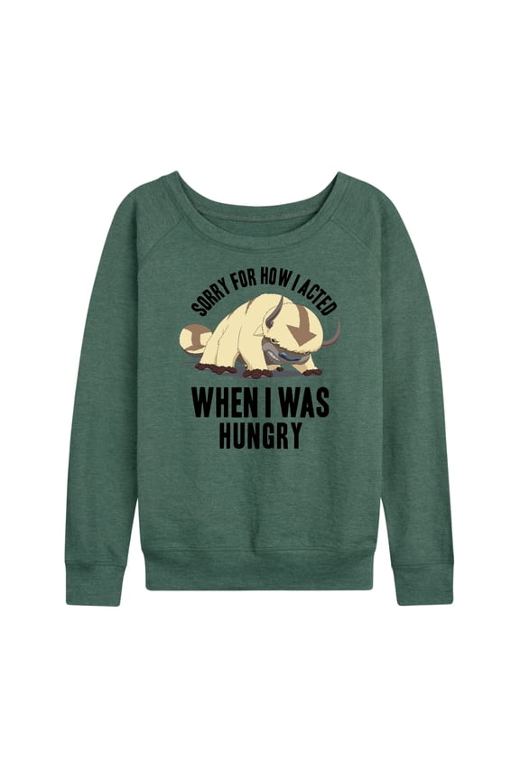 - Appa Hungry - Women's Lightweight French Terry Long Sleeve Shirt