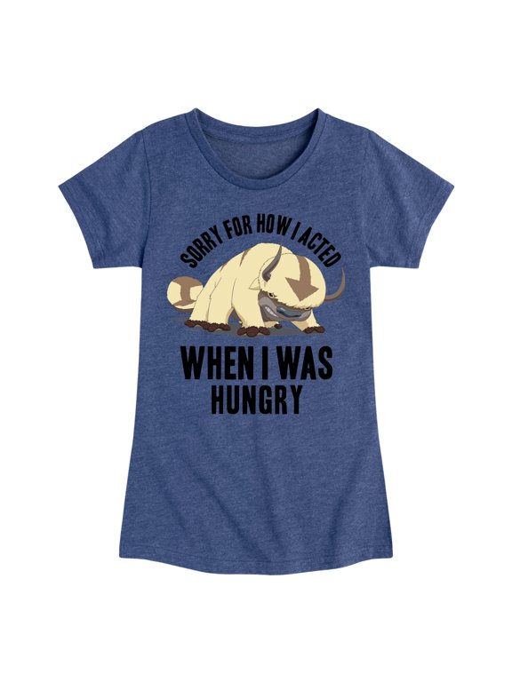 Avatar - The Last Airbender - Appa Hungry Girls' Fitted Short Sleeve Graphic T-Shirt