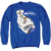 Avatar The Last Airbender Appa In Flight Unisex Adult Crewneck Sweatshirt 3X-Large Royal Blue
