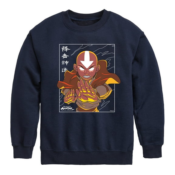 Avatar - The Last Airbender - Avatar State Aang - Youth Crewneck Fleece Sweatshirt