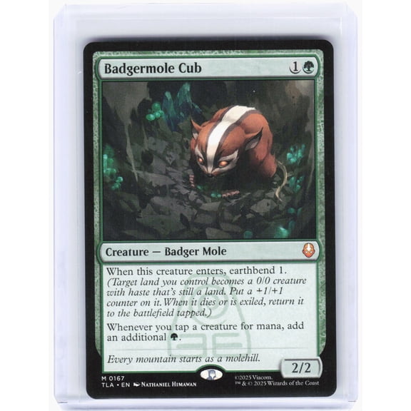2025 Avatar The Last Airbender Badgermole Cub Mythic Non-Foil #167 MTG Trading Card