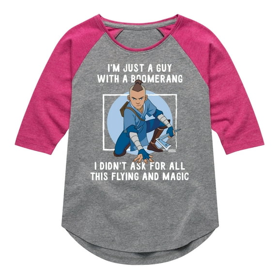 Avatar - The Last Airbender - Boomerang Guy - Youth Girls Raglan Graphic T-Shirt