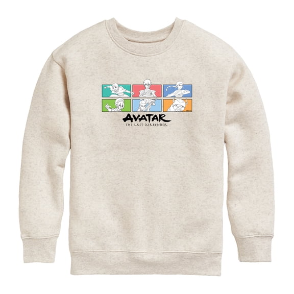 Avatar - The Last Airbender - Colorful Group - Toddler Boys Fleece Crew Sweatshirt