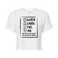 thumbnail image 1 of Avatar - The Last Airbender - Elements Harmony - Juniors Cropped Cotton Blend T-Shirt, 1 of 5