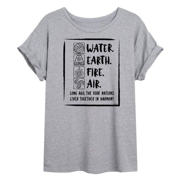 Avatar: The Last Airbender - Elements Harmony - Juniors Ideal Flowy Muscle T-Shirt