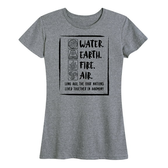 Avatar - The Last Airbender - Elements Harmony - Women's Short Sleeve Graphic T-Shirt