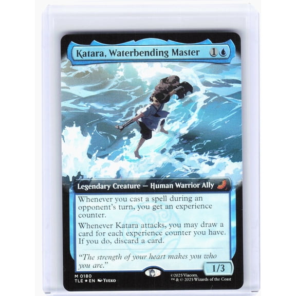 Magic The Gathering Avatar The Last Airbender Eternal-Legal Katara Waterbending Master Extended Art Foil Mythic #180