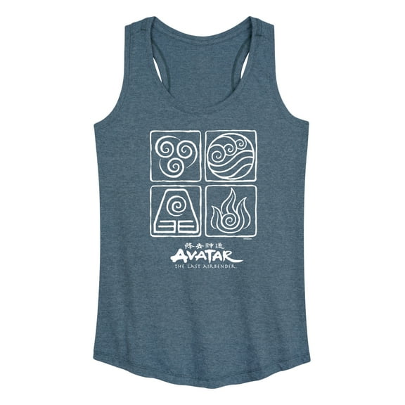 Avatar - The Last Airbender - Four Elements Inverse - Women's Racerback Tank Top