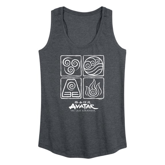 Avatar - The Last Airbender - Four Elements Inverse - Women's Racerback Tank Top