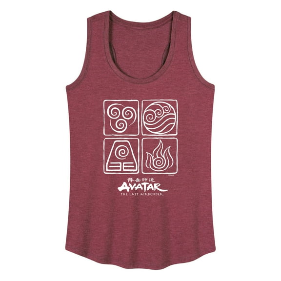 Avatar - The Last Airbender - Four Elements Inverse - Women's Racerback Tank Top