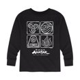 thumbnail image 1 of Avatar - The Last Airbender - Four Elements Inverse - Youth Long Sleeve Graphic T-Shirt, 1 of 5