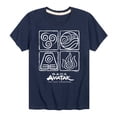 thumbnail image 1 of Avatar - The Last Airbender - Four Elements Inverse - Youth Short Sleeve Graphic T-Shirt, 1 of 5