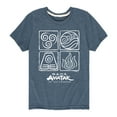 thumbnail image 1 of Avatar - The Last Airbender - Four Elements Inverse - Youth Short Sleeve Graphic T-Shirt, 1 of 5