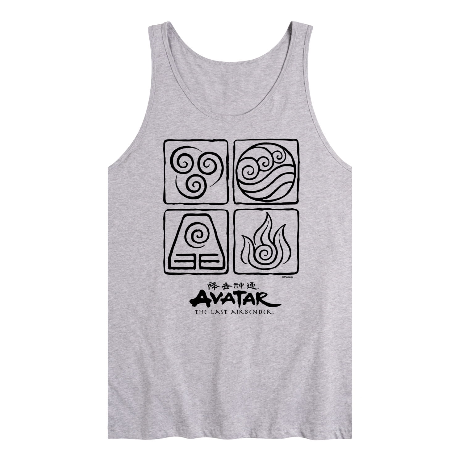 Avatar The Last Airbender Four Elements Men's Jersey Tank Top
