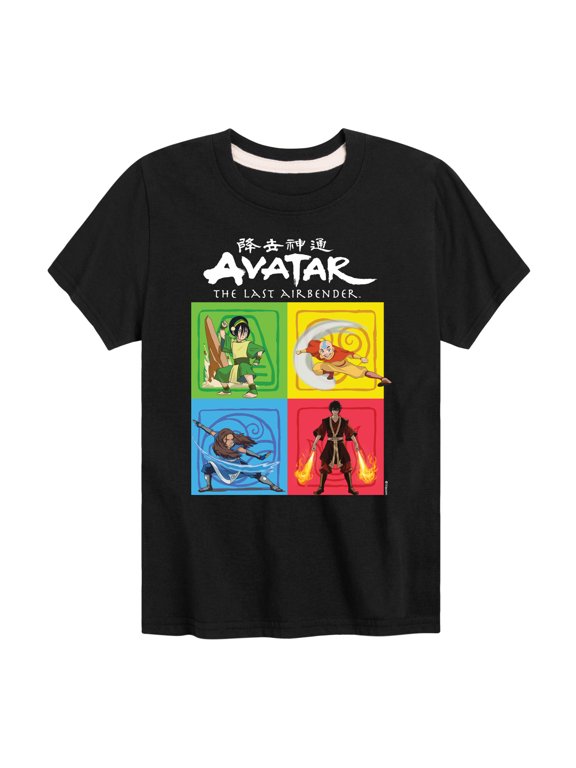 Avatar - The Last Airbender - Toph Aang Katara Zuko Four Elements Boys' Short Sleeve Graphic T-Shirt