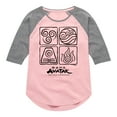 thumbnail image 1 of Avatar - The Last Airbender - Four Elements - Youth Girls Raglan Graphic T-Shirt, 1 of 5