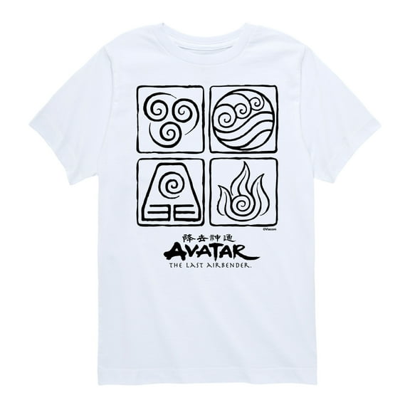 Avatar - The Last Airbender - Four Elements - Youth Short Sleeve Graphic T-Shirt