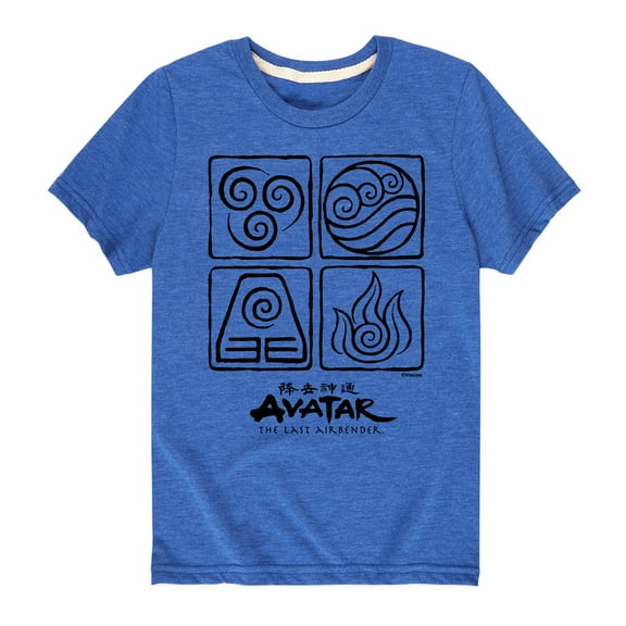 Avatar - The Last Airbender - Four Elements - Youth Short Sleeve Graphic T-Shirt