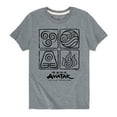 thumbnail image 1 of Avatar - The Last Airbender - Four Elements - Youth Short Sleeve Graphic T-Shirt, 1 of 5
