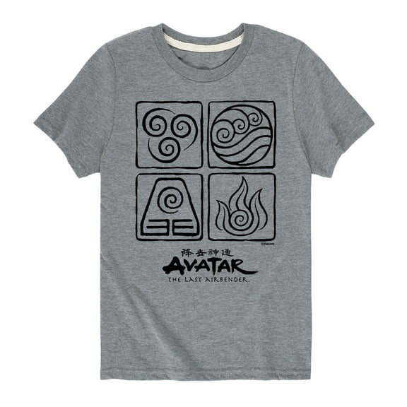 Avatar - The Last Airbender - Four Elements - Youth Short Sleeve Graphic T-Shirt