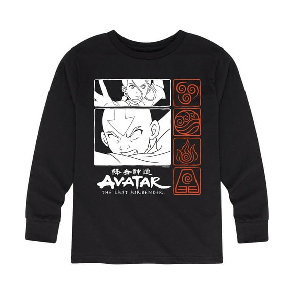 Avatar - The Last Airbender - Grid - Youth Long Sleeve Graphic T-Shirt