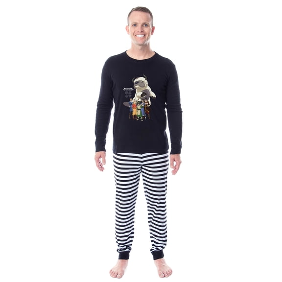 Avatar: The Last Airbender Group 2PC Tight-Fit Long-Sleeve Sleep Pajama Set For Adult Kids