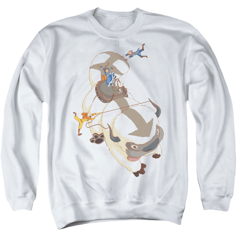 Avatar The Last Airbender Hang On Appa - Men's Crewneck Sweatshirt ...