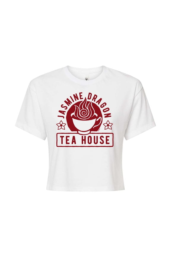 - Jasmine Dragon Tea - Juniors Cropped Cotton Blend T-Shirt